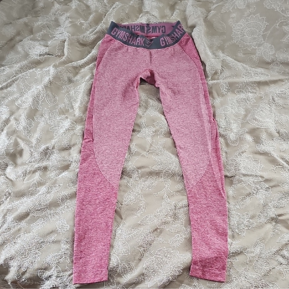 Gymshark contour pink and grey leggings. Low rise very flattering
